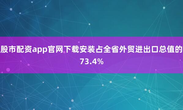 股市配资app官网下载安装占全省外贸进出口总值的73.4%